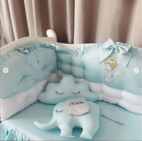 Bettumrandung mit Engel Bettumrandung mit Engel