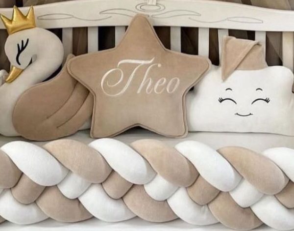 Set aus 3 Kissen aus Velours
